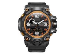 Relógio de pulso casual Mizums Fashion com pulseira de plástico à prova d'água (laranja)