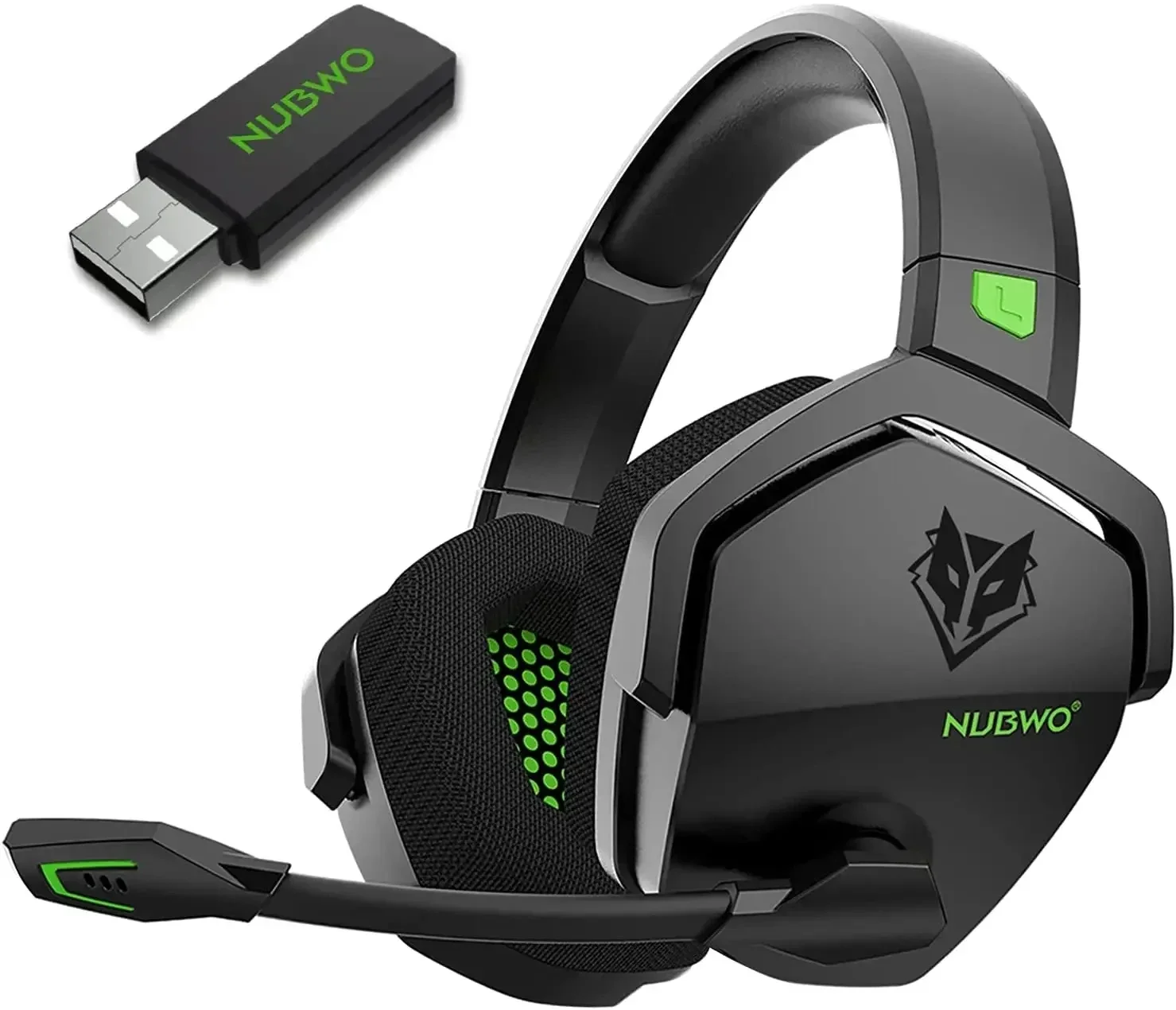 (verde) Fone De Ouvido Gamer Sem Fio De Banda Dupla, 2.4g/bluetooth 5.3 Com Microfone