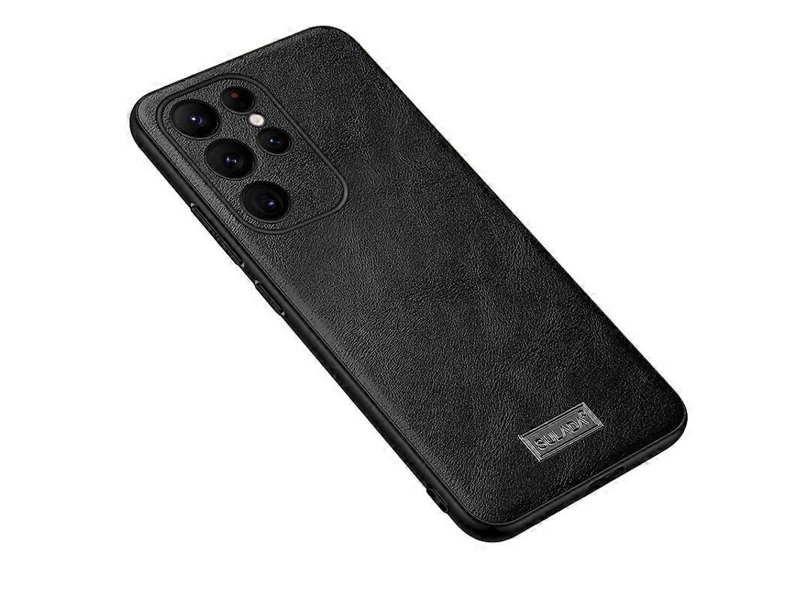 Capa De Celular Sulada À Prova De Choque, Híbrida De Tpu E Couro, Feita À Mão, Para Samsung Galaxy S24 Ultra 5g.