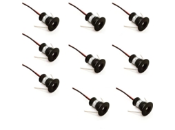 9pcs Mini Spotlights Led Embutidos 12v 1w Ip65 Teto Cozinha Escadas 3000k Branco Quente 120°
