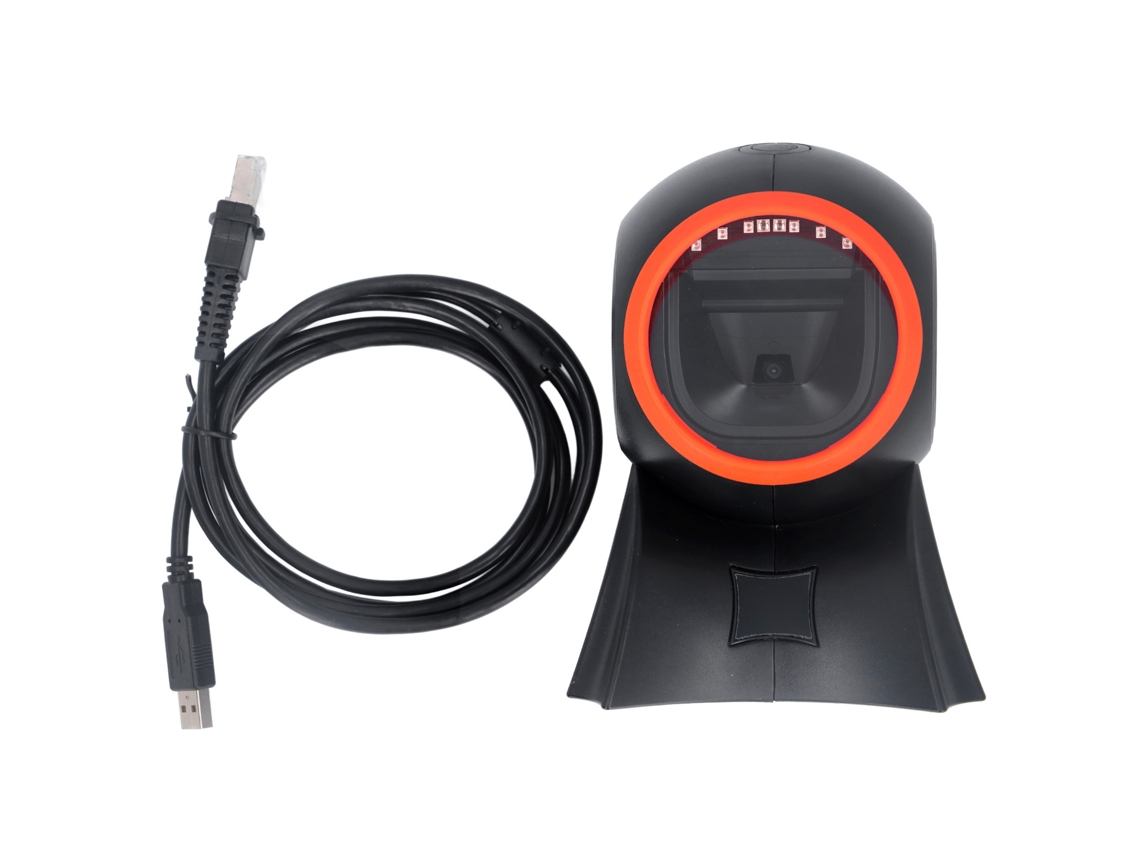 Leitor de Código de Barras de Mesa 1d 2d Qr Code Scanner Desktop com Detecção Automática para Supermercado Warehouse Pos