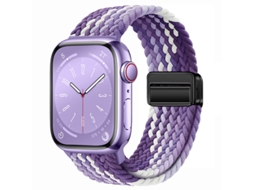 Pulseira magnética de nylon para Xiaomi Mi Band 8 Pro, 9 Pro, 10 Pro, Huawei Fit 5, Redmi Watch 6-Roxo