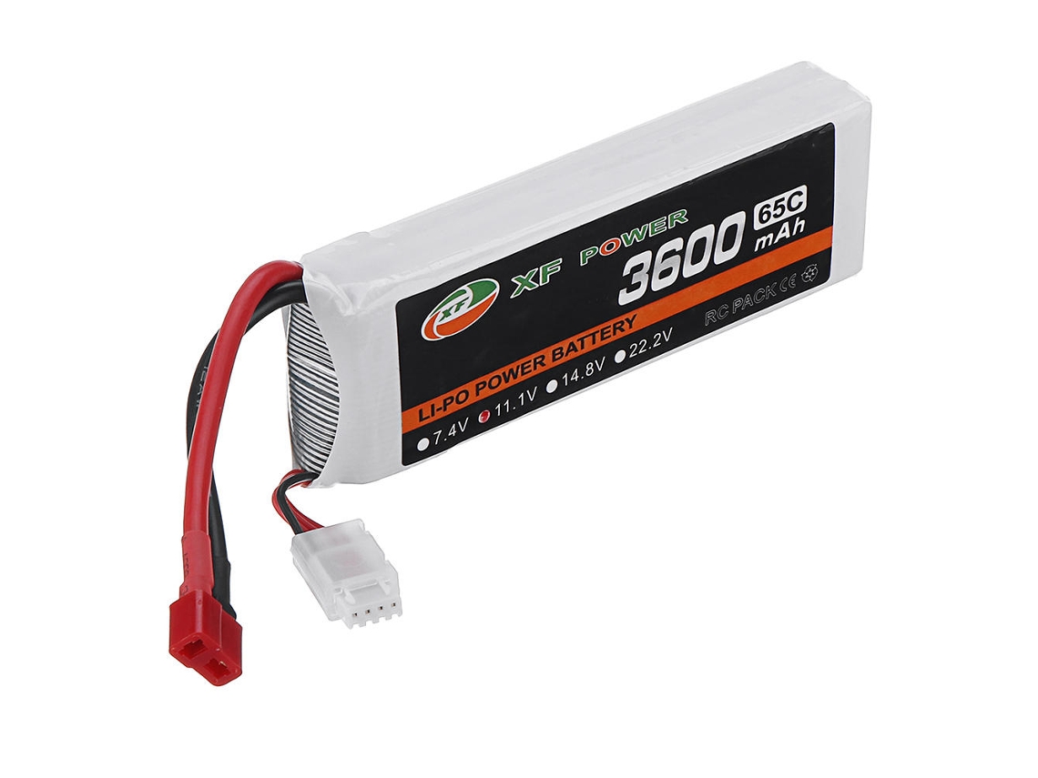 Bateria De Lítio Xf Power 11,1 V 3600 Mah 65c 3s T Plug Para Carro Rc