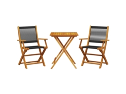 Bistro Set, Bistro Sets Vidaxl Preto Madeira De Acácia (60 X 60 X 75 Cm)