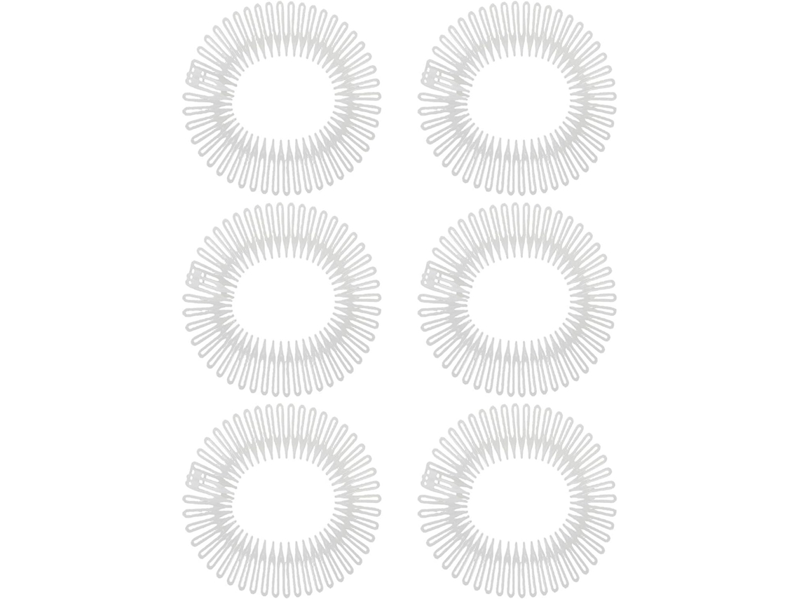 Conjunto De 6 Pentes De Cabelo Invisíveis De Plástico Com Cabo Flexível E Perfil Ajustável.