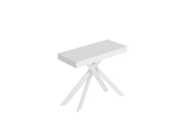 Consola Extensível 90X40/196 Cm Saki Pequenas Pernas Brancas Cinzas ITAMOBY