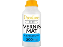 Verniz Tinta Acrílica CREATIVE DECO 500 Ml Fosco Laca Transparente e Incolor