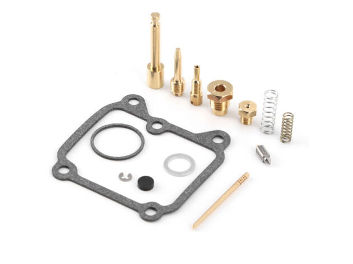 Ky-0169 Metal Motorcycle Carburetor Repair Kit For Gt80 1974-1980, Com vários componentes de vedação.