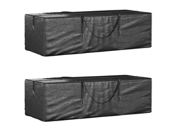 Vidaxl Sacos De Arrumação P/ Árvore De Natal 2 Pcs Polietileno Preto