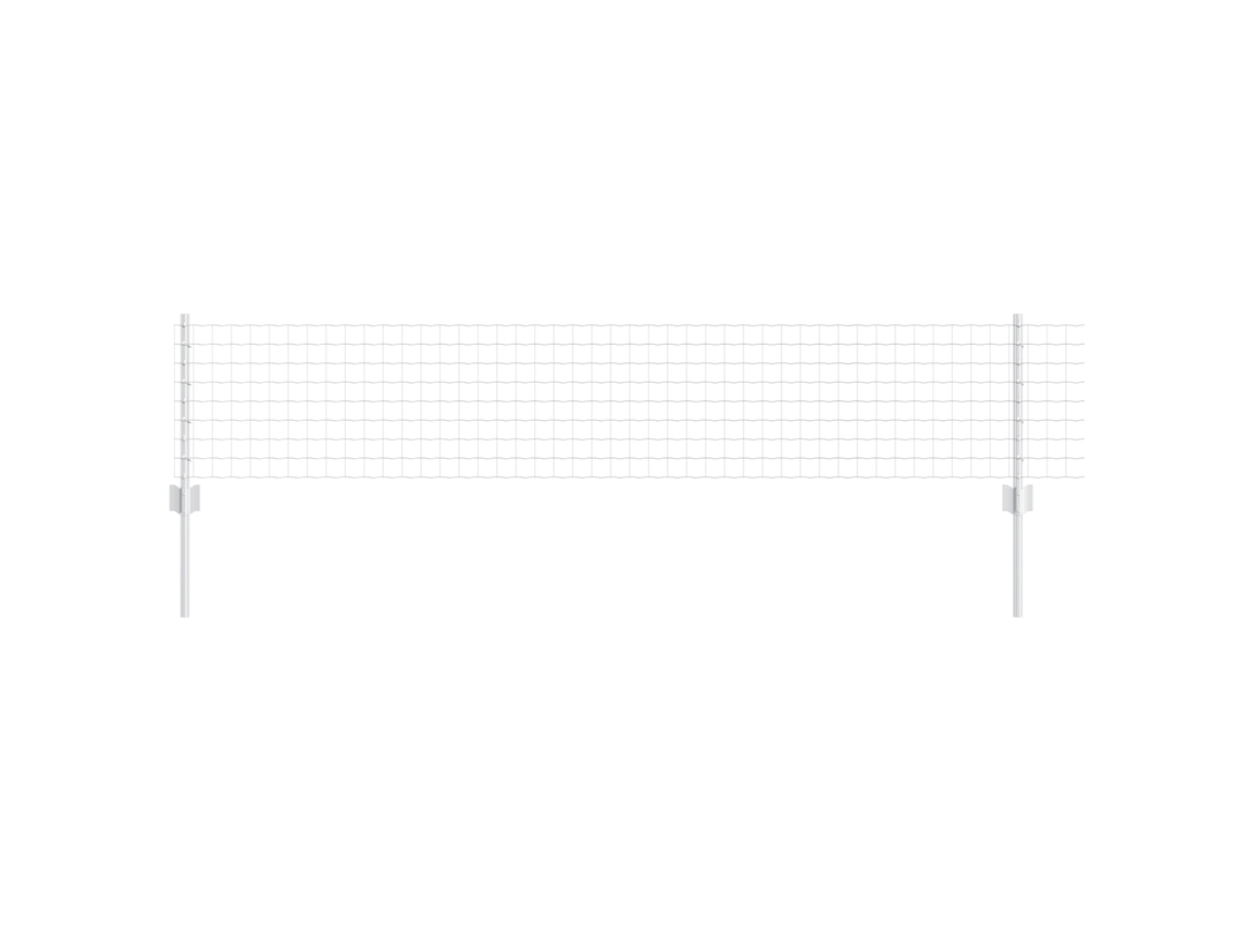 Conjunto 1 Barreira Externa Vidaxl Prateado Aço (25 X 0,4 M)