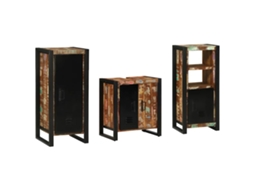 Conjunto de Móveis para Banheiro 3 Pcs Madeira Reforçada Sólida MAISON EXCLUSIVE