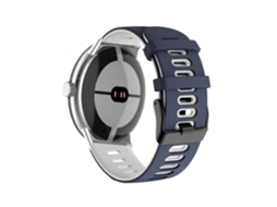 Bracelete Pioneer para Google Pixel Watch Azul Escuro e Branco
