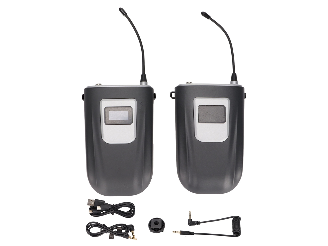 Sistema de Microfone Lavalier Sem Fio para gravação de áudio ao ar livre EOOCOO