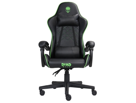 DEADWAVE Dwgt0007 Cadeira para videogame Pc Cadeira para videogame Assento acolchoado preto verde