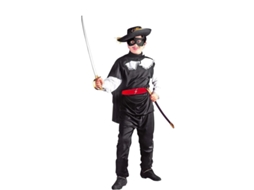 Fato de herói bandido mascarado com capa para criança