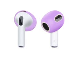 Capa Para Airpods3, Protetores Auriculares De Silicone, 3 Pares (roxo Claro) Spqment