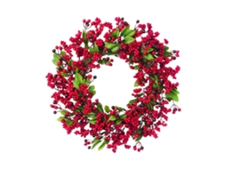 Wreath De Flores De Frutas Vermelhas Simuladas Redução Volume Armazenagem