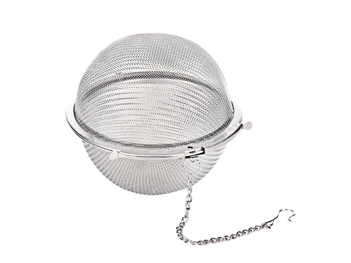 Bola Infusora De Chá Aço Inoxidável, 4,5 Cm, Filtro Malha Fina Para Folhas Soltas