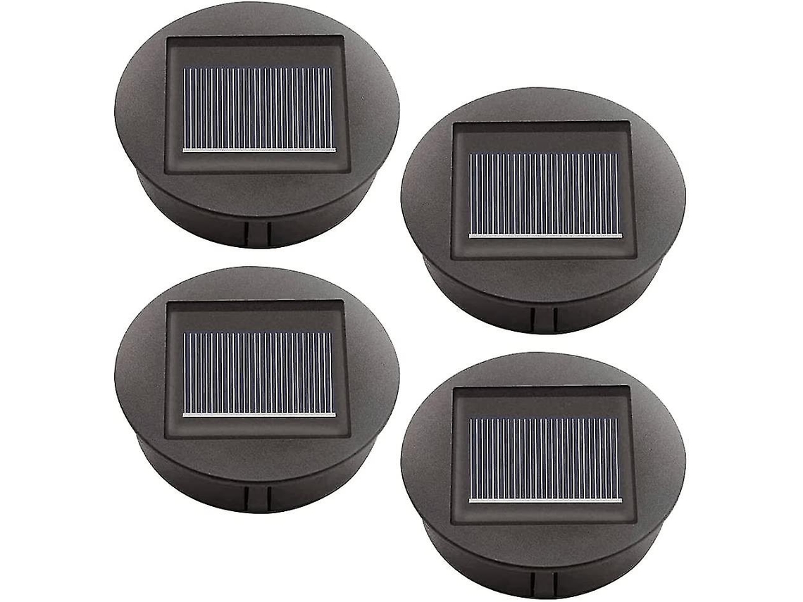 4 peças de luzes solares com lâmpadas LED, capa de lanterna, painel solar AQUAFORGE