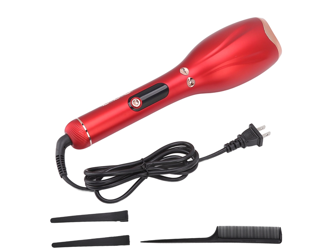 2026 plancha de Rizo Automática com Display Led Seguro Aquecimento Rápido para Iniciantes Vermelho Plug 110 240v Eua