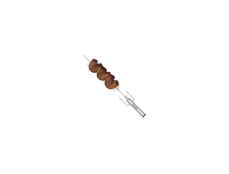 Espeto ESPETOSUL Giratório Movido A Pilha Com Garra Longa Incluída - Prateado (34cm)