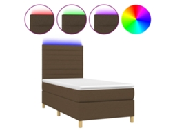Box Spring Bed, Box Spring Beds Vidaxl Marrom Tecido (90 X 190 Cm)