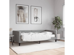 Vidaxl Sofá cama com Colchão 100x200 Cm Tecido Cinzento claro