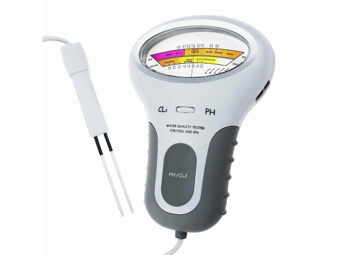 Probador de Calidad da Água 2 em 1 Ph e Cloro Digital Portátil com Tela Grande para Piscinas e Spas