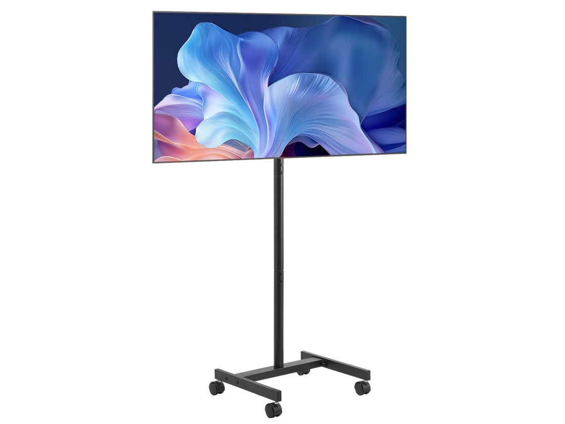 Suporte Para Tv Móvel Com Rodas, Ajustável E Compatível Com Vesa 17 55 Tekmaquinas