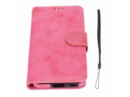 Aetheria capa Carteira para Samsung Galaxy S21 de Couro Pu Magnética Removível Anti choque Vermelho Rosa
