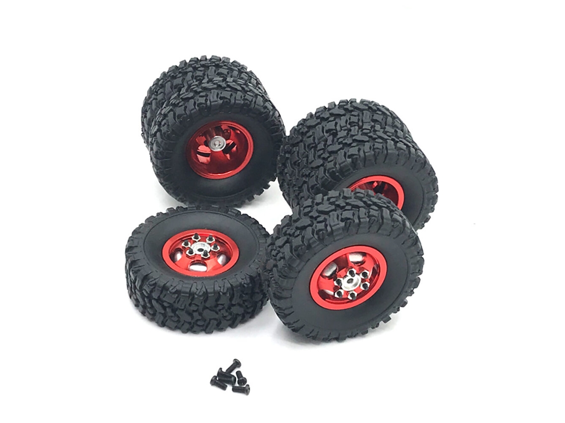 Pneu Dianteiro Prateado Nº 2 Peças, Rodas De Metal Reforçadas, Pneus Duplos/simples Para Modelos De Carros Rc Wpl 1/16 C14 C24 C34 B14 C24 B16 B36.
