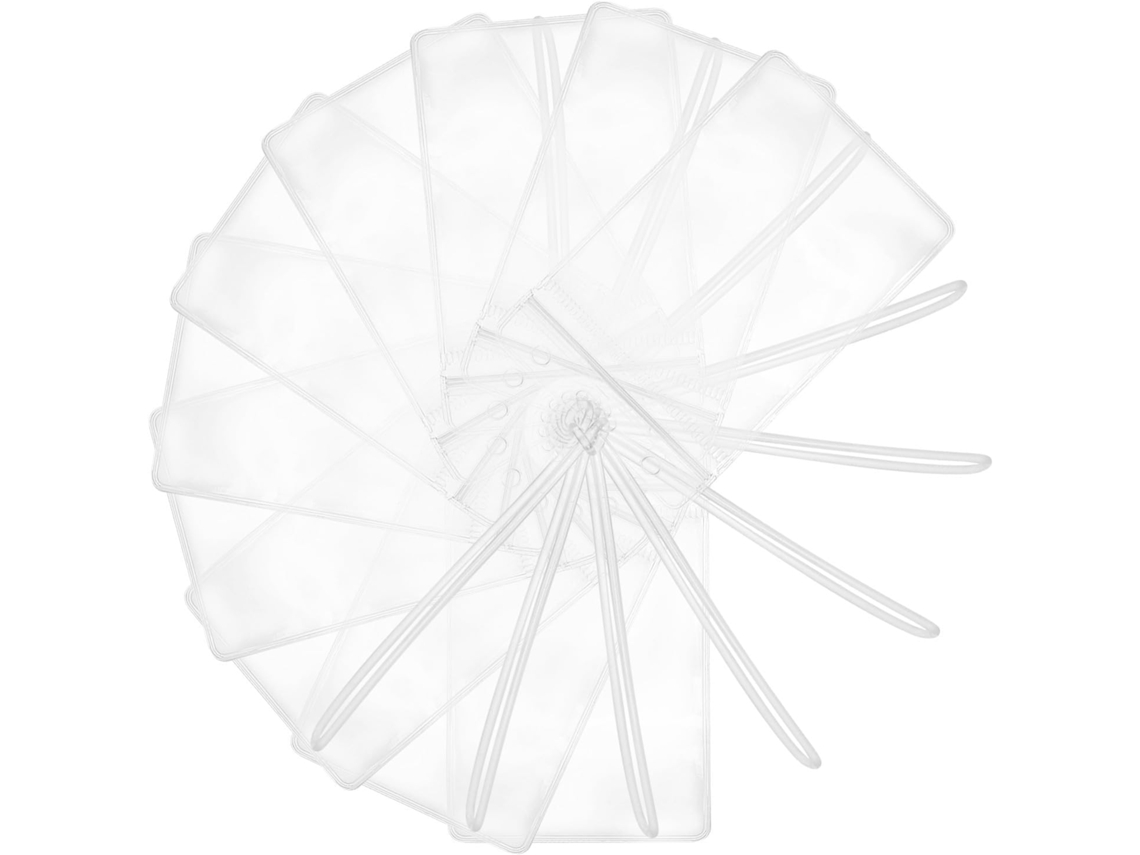 Porta-crachá De Plástico Transparente Com Cordão, Proteção Para Documentos
