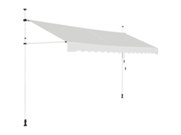 Toldo para Varanda COSTWAY Manual com Manivela (350 X 125 Cm Algodão com Revestimento em Pu Bege)