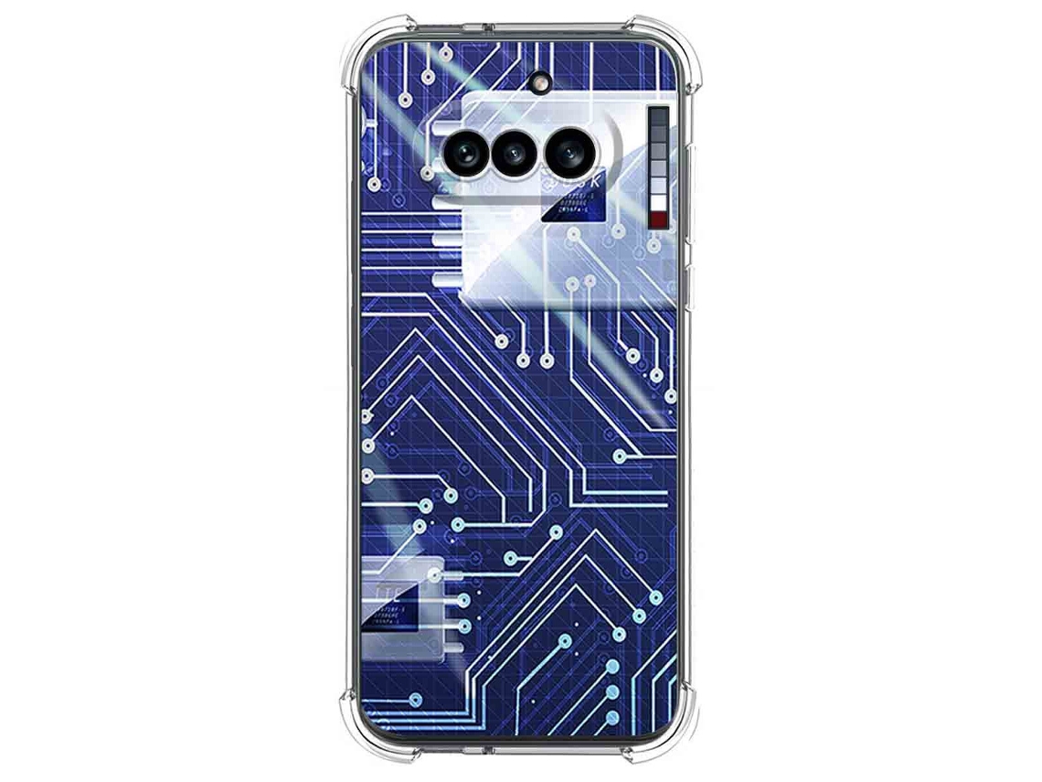 Capa Tumundosmartphone De Silicone À Prova De Choque Para Nothing Phone 4a 5g Com Desenho De Circuito