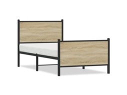 Bed Frame, Bed Frames Vidaxl Marrom Aço (80 X 200 Cm)