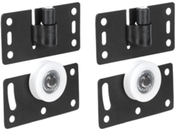 Rodízios Para Trilho De Porta Correr, Roldanas Para Porta De Correr Guarda Roupa, Armário, Preto, 2 Peças