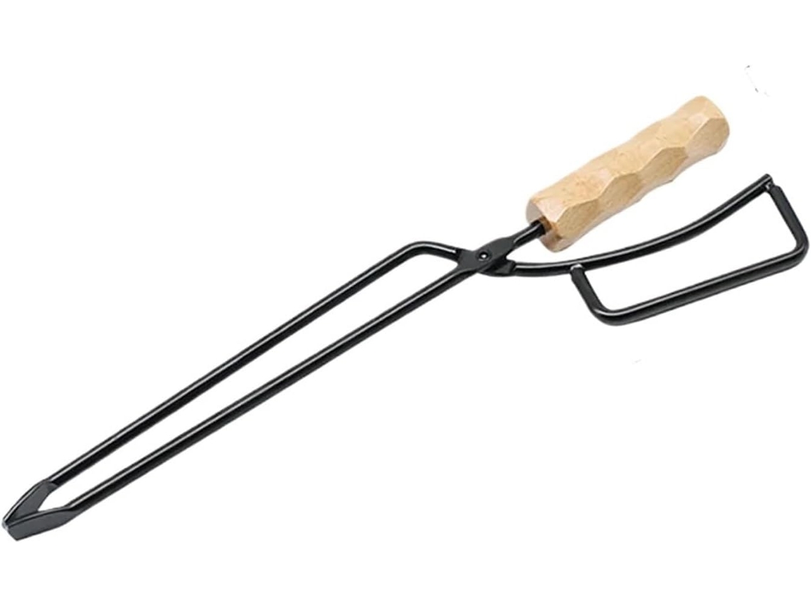 Pinça Para Lareira Churrasqueiras A Lenha E Metal, Cabo Longo, Ideal Para Queimadores E Chaminés De Carvão, Equipamento