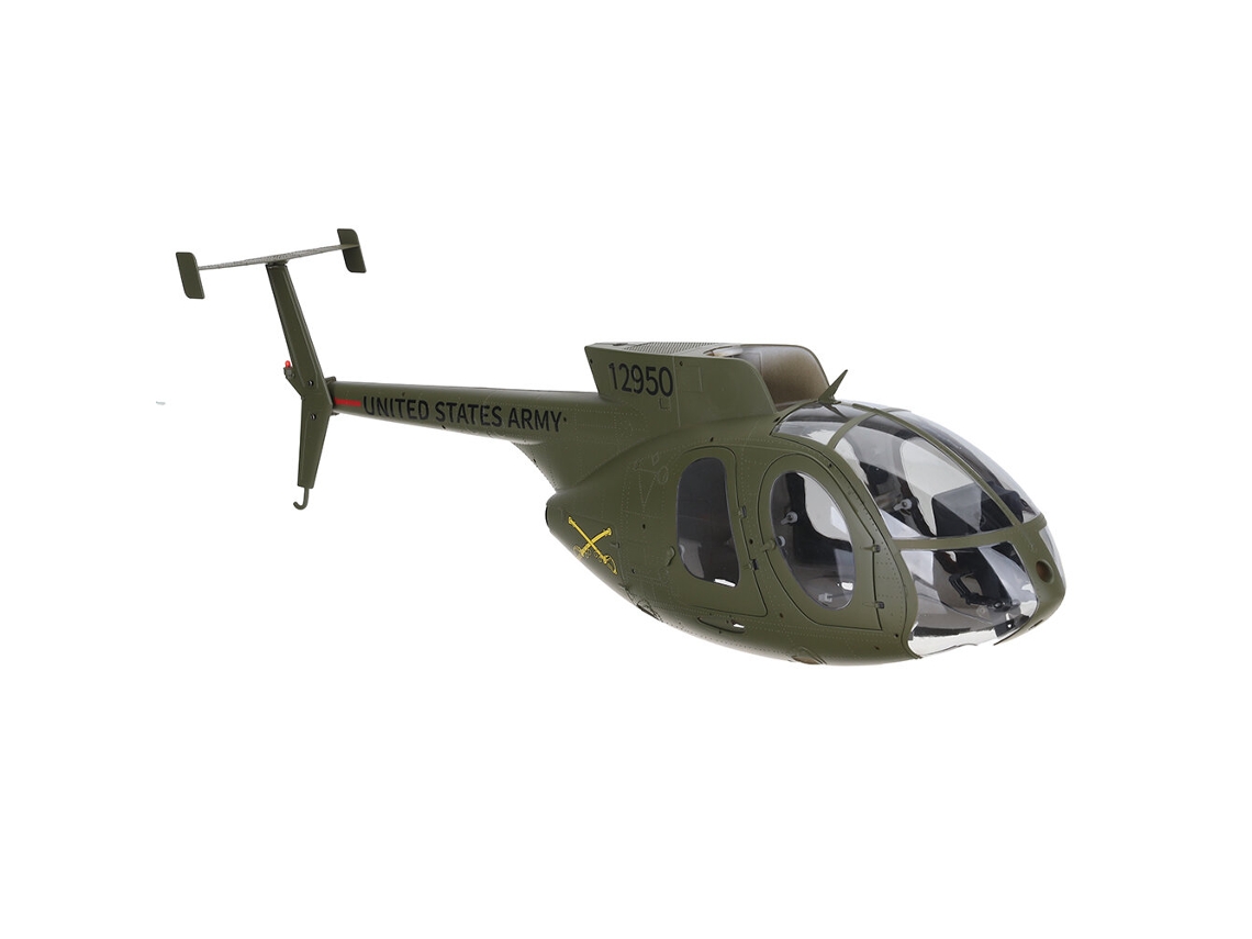 Conjunto de Peças Sobressalentes para Helicóptero Rc Eachine E220s Md500: Tampa do Nariz Verde / Asa de Cauda / Canopy MDUG