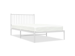 Bed Frame, Bed Frames Vidaxl Branco Aço (107 X 203 Cm)