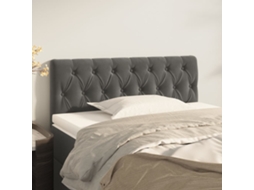 Vidaxl Cabeceira De Cama Veludo 100x7x78/88 Cm Cinzento-escuro