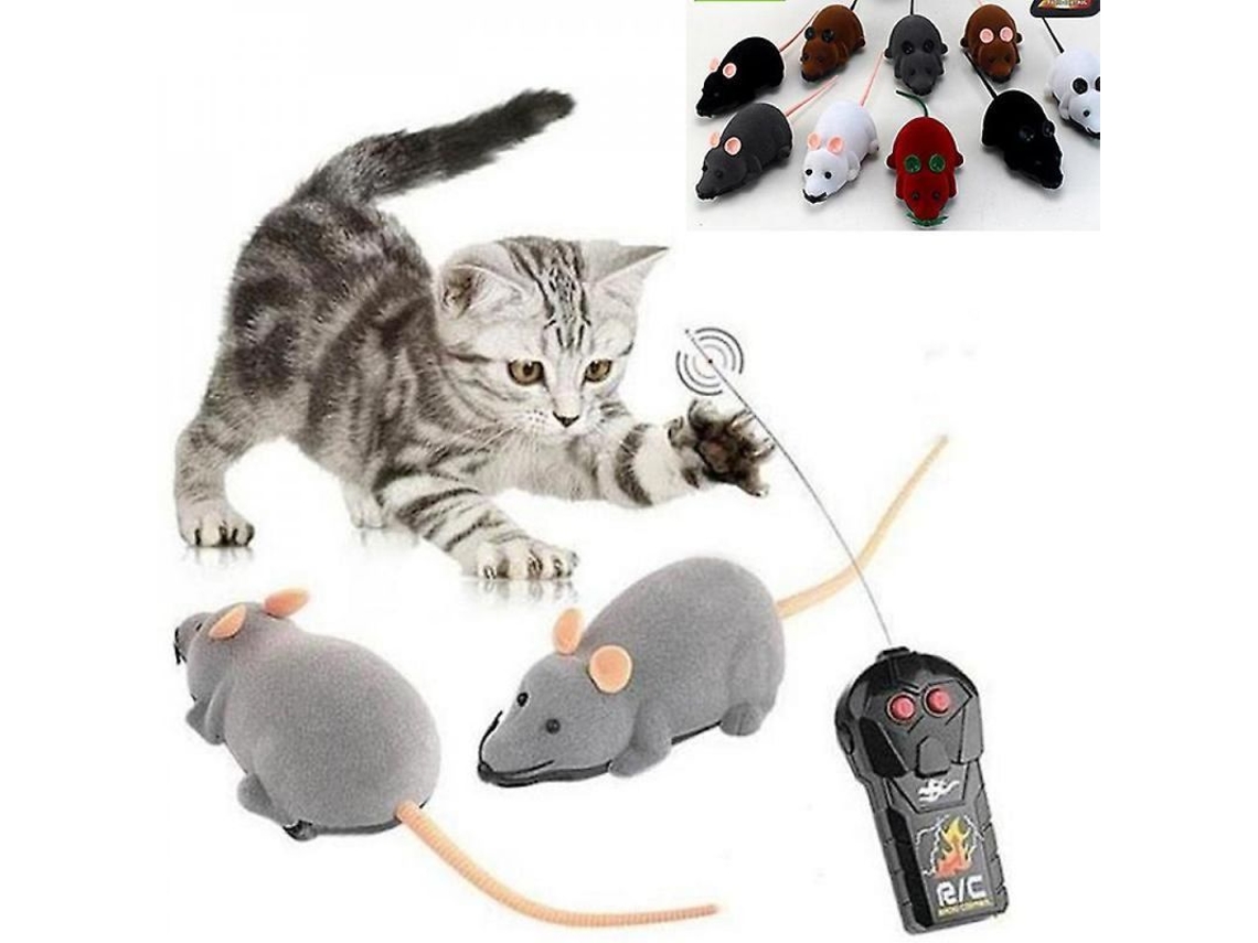 Brinquedo de Rato Rc Controle Remoto para Gatos Cães Brincadeira Pet Presente Divertido
