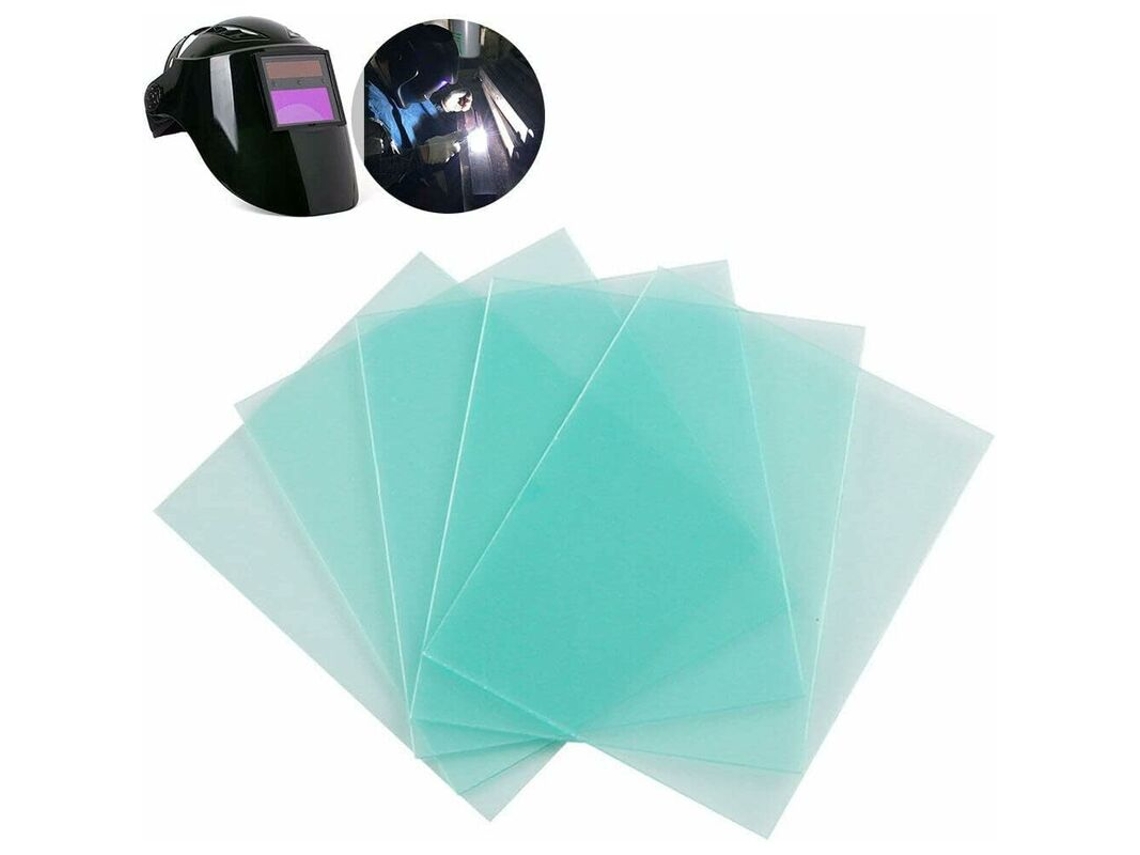 Conjunto De 10 Lentes Substituição Para Capacete Soldagem Nc Com Luz Variável Industrial, 110 X 90 Mm Klb