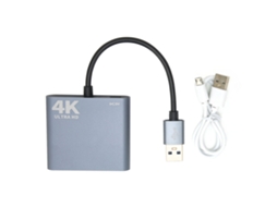 Placa de Captura de Áudio e Vídeo 4K 1080p USB 3.0 para Jogos CHABERLU