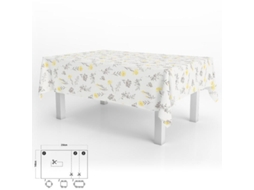 Toalha de Mesa Flores Amarelas Impermeável Pvc Antimanchas 140X250 cm Uso Interno e Externo Recortado ORYX