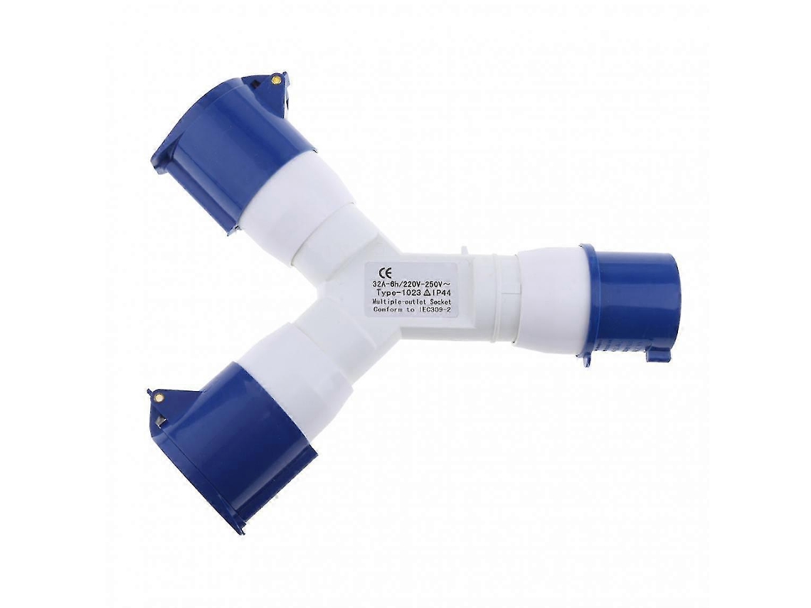 Tomada Industrial De 220v 32a Com Divisor 3 Vias
