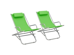 Vidaxl Cadeiras De Baloiço 2 Pcs Aço Verde