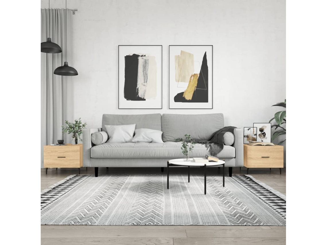 Vidaxl Mesas De Centro 2 Pcs 50x50x40cm Deriv. Madeira Carvalho Sonoma