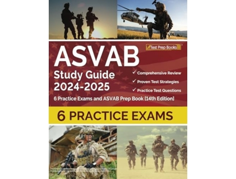 Livro ASVAB Study Guide 2024-2025 9 Practice Exams and ASVAB Prep Book 14th Edition de Lydia Morrison (Inglês)