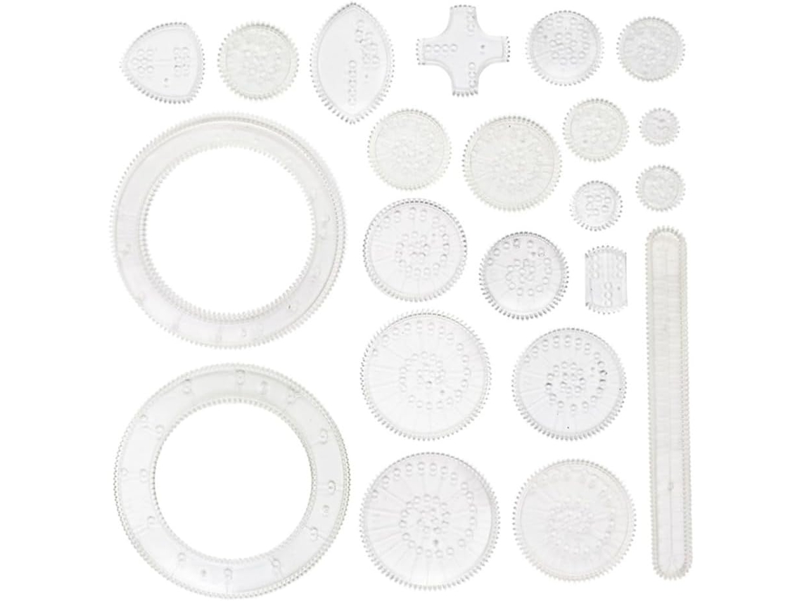 Conjunto multifuncional de pintura em plástico com 22 peças e regras para desenvolvimento criativo prático, ideal para estudantes.