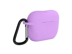 Capa De Silicone Protetora Para Estojo De Carregamento Do Fone De Ouvido Bluetooth Ios Earbuds Pro/iii Roxo Claro
